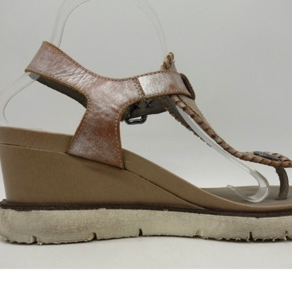 OTBT EXCURSION metallic leather wedges women’s size 6 - Picture 6 of 13